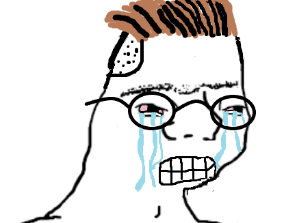 Crying Zoomer Wojak template.