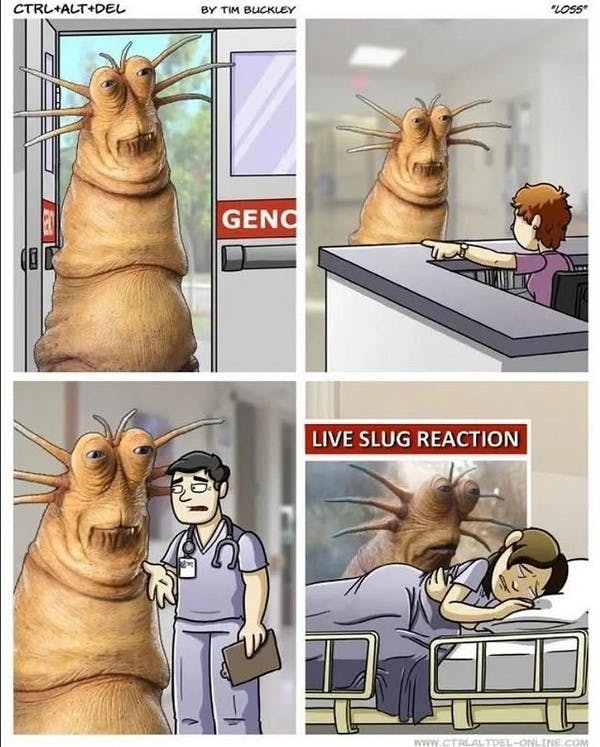 live slug reaction hospital meme