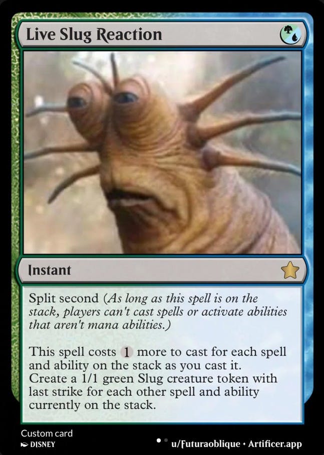 live slug reaction magic the gathering card