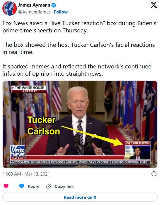 fox news live tucker reaction