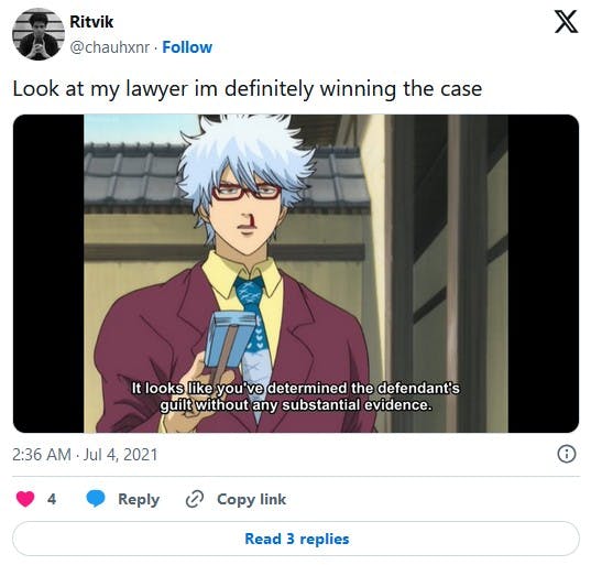 'Look at my lawyer im definitely winning the case'