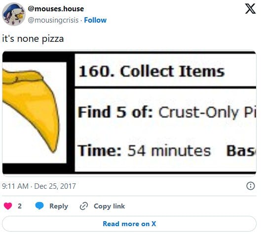 neopets crust-only pizza none pizza