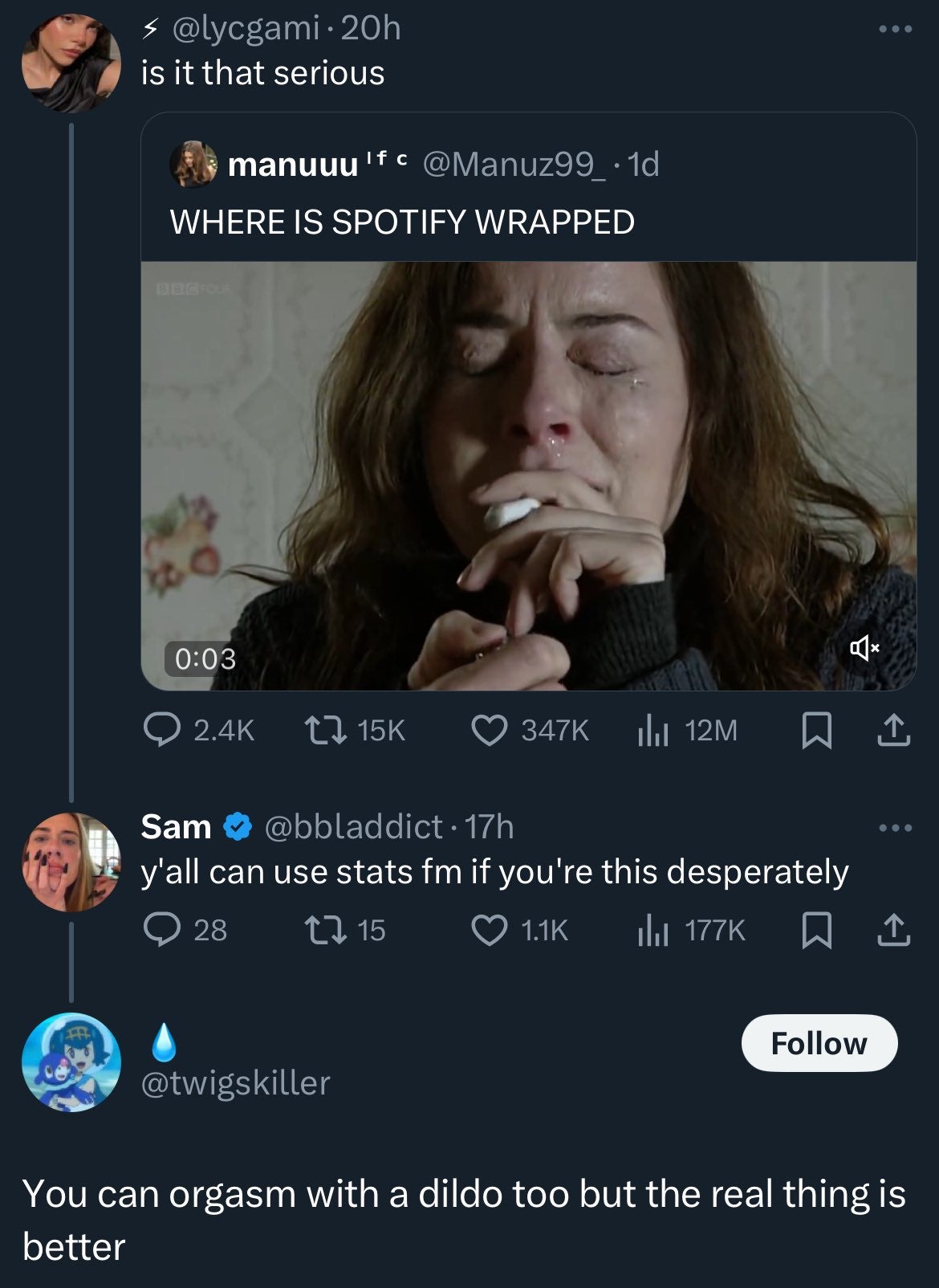 Spotify Wrapped meme