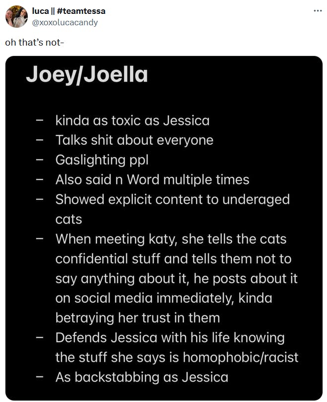 Oh that's not meme about Joey/Joella.