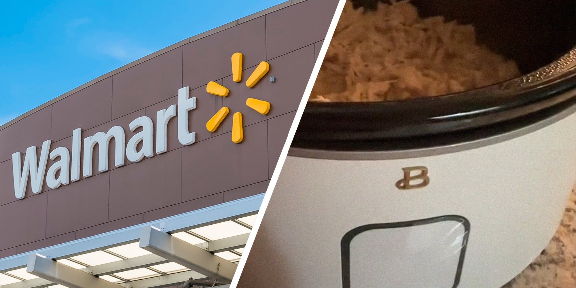 Walmart Store Front(l) Drew Barrymore Kitchenware(r)