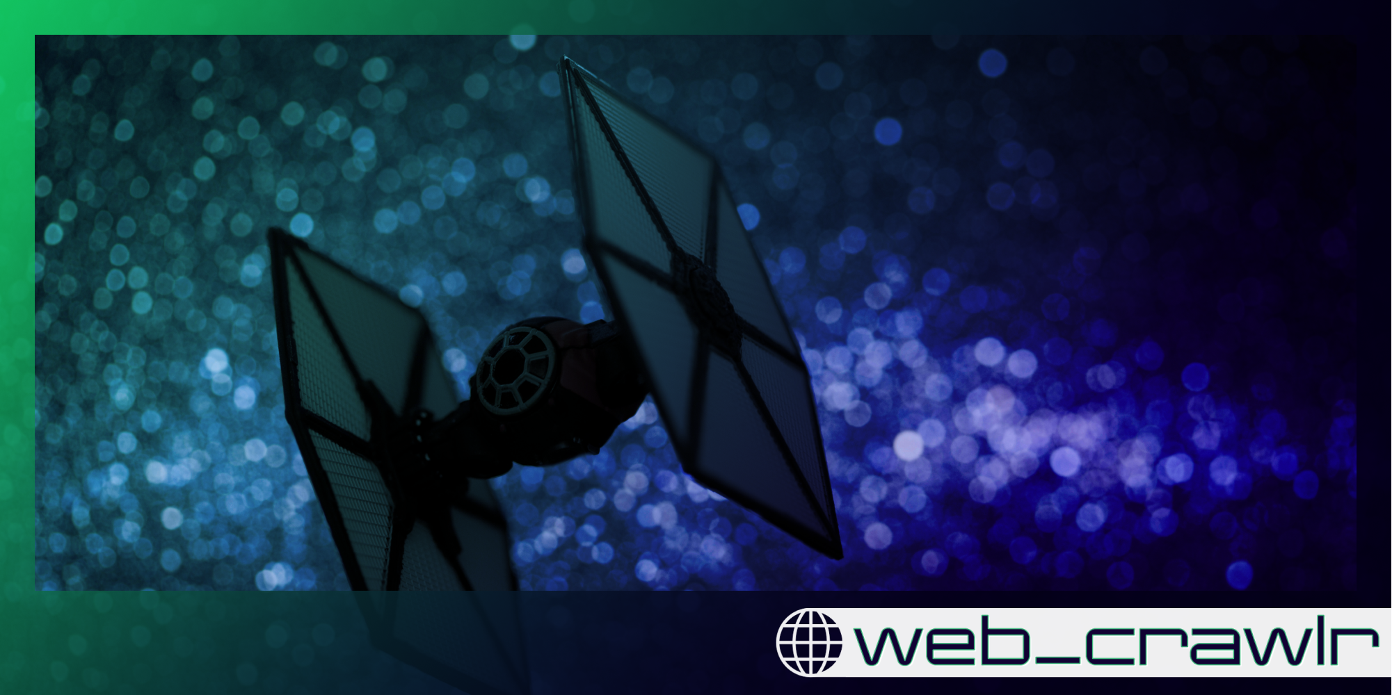 A Tie Fighter in space. The Daily Dot newsletter web_crawlr logo is in the bottom right corner.