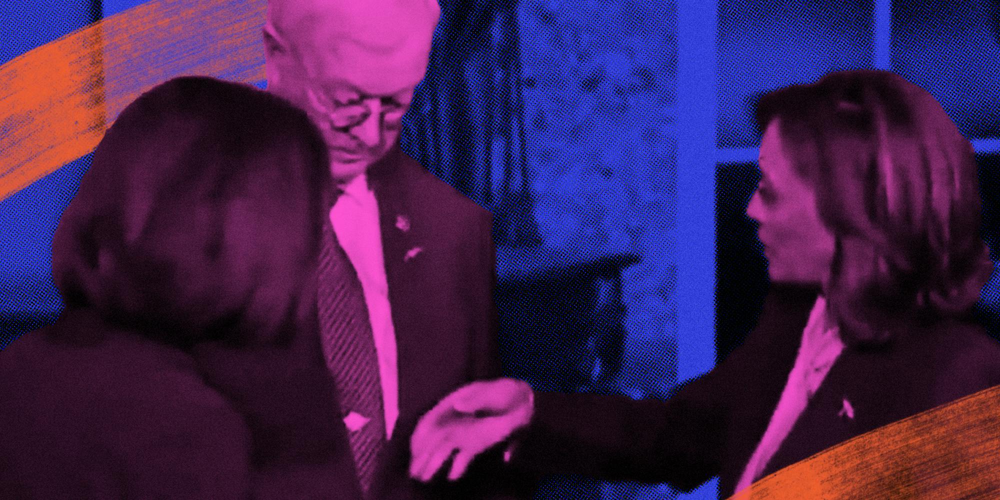 Bruse Fisher snubbing kamala Harris's handshake