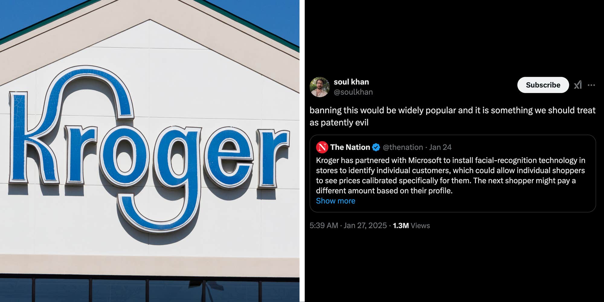 Facial recognition for personalized prices? Kroger’s AI plan ignites