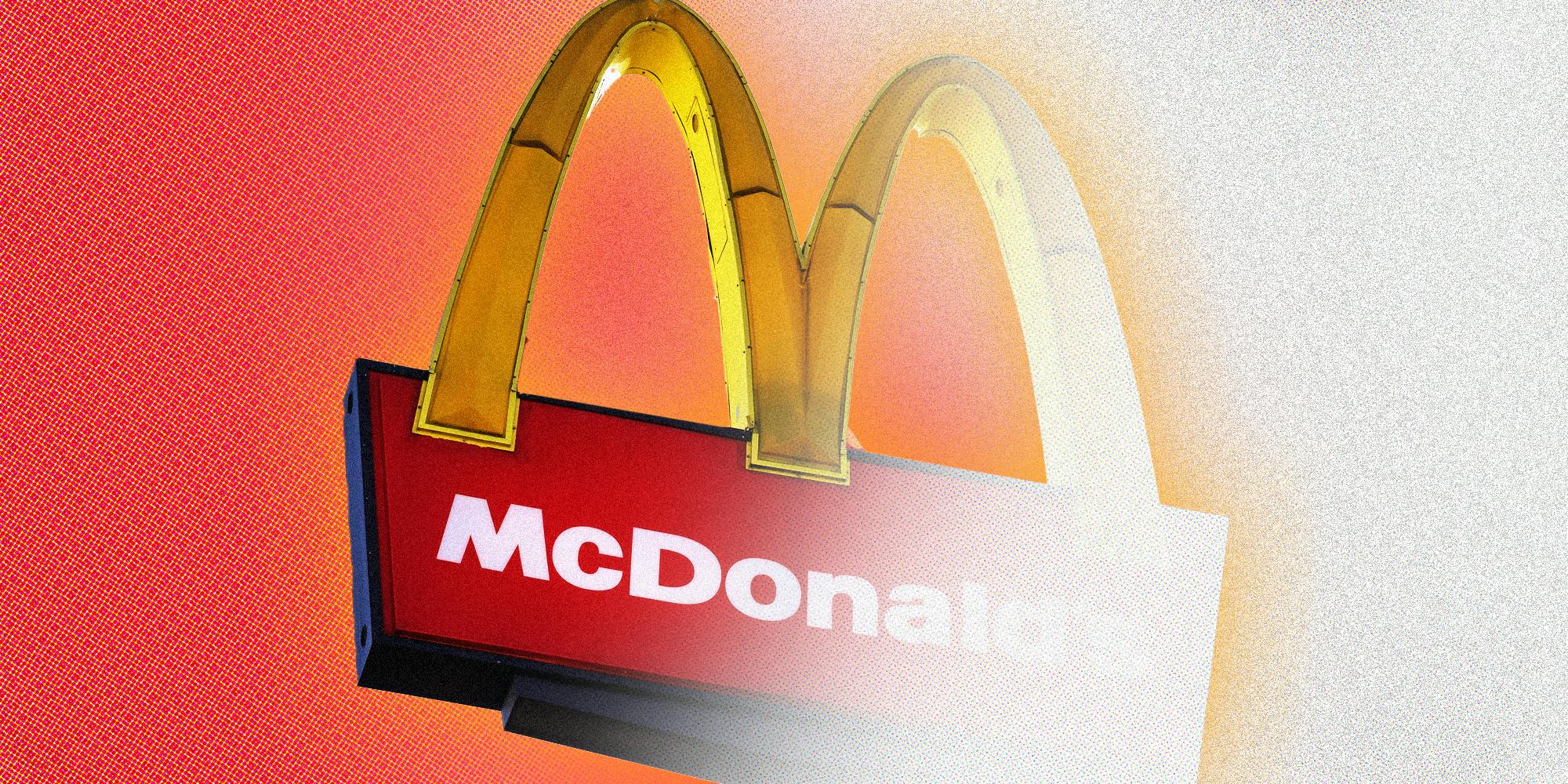 McDonald's arches going rom color to white