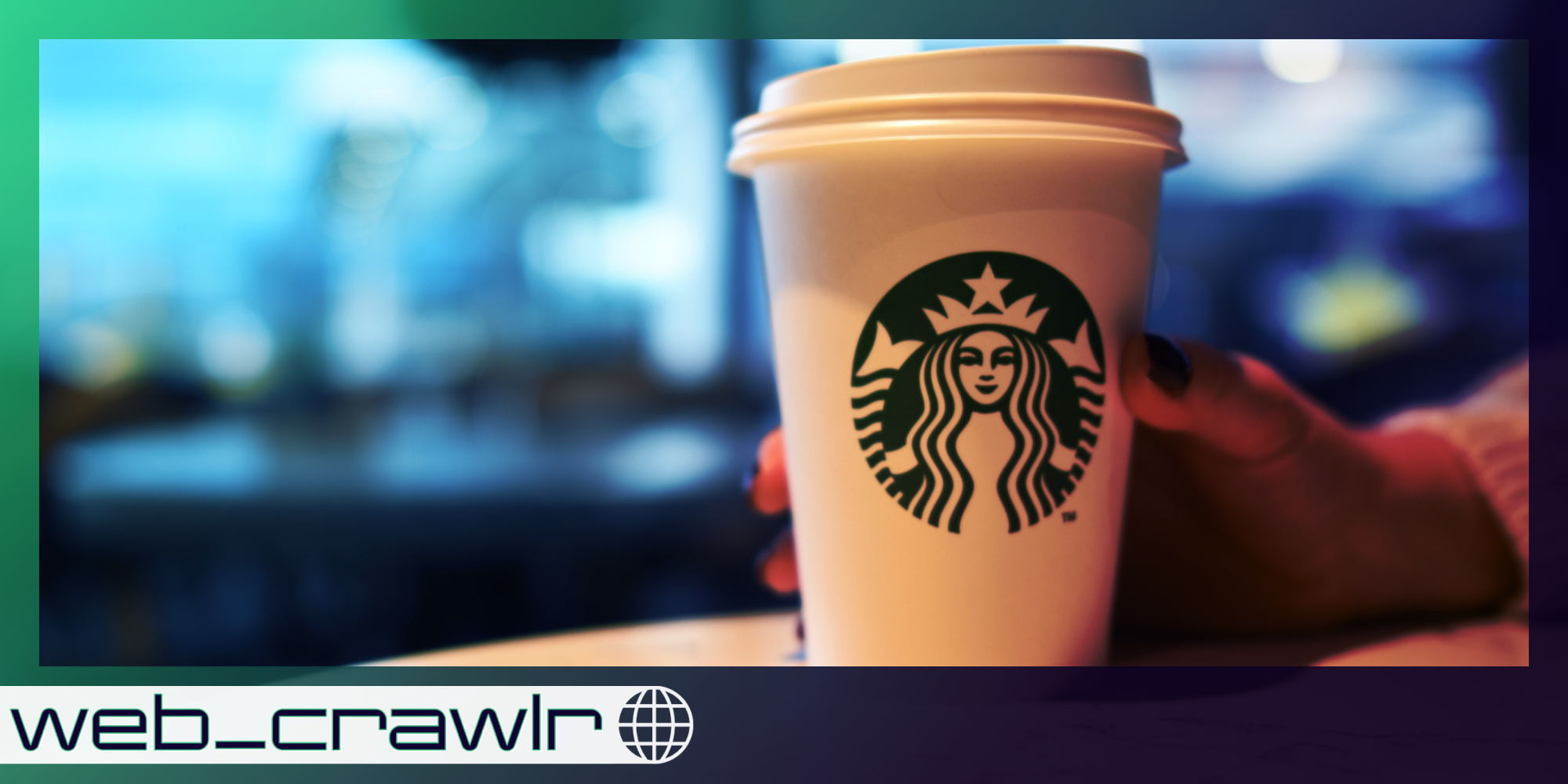cup of Starbucks coffee with the Web_crawlr border.