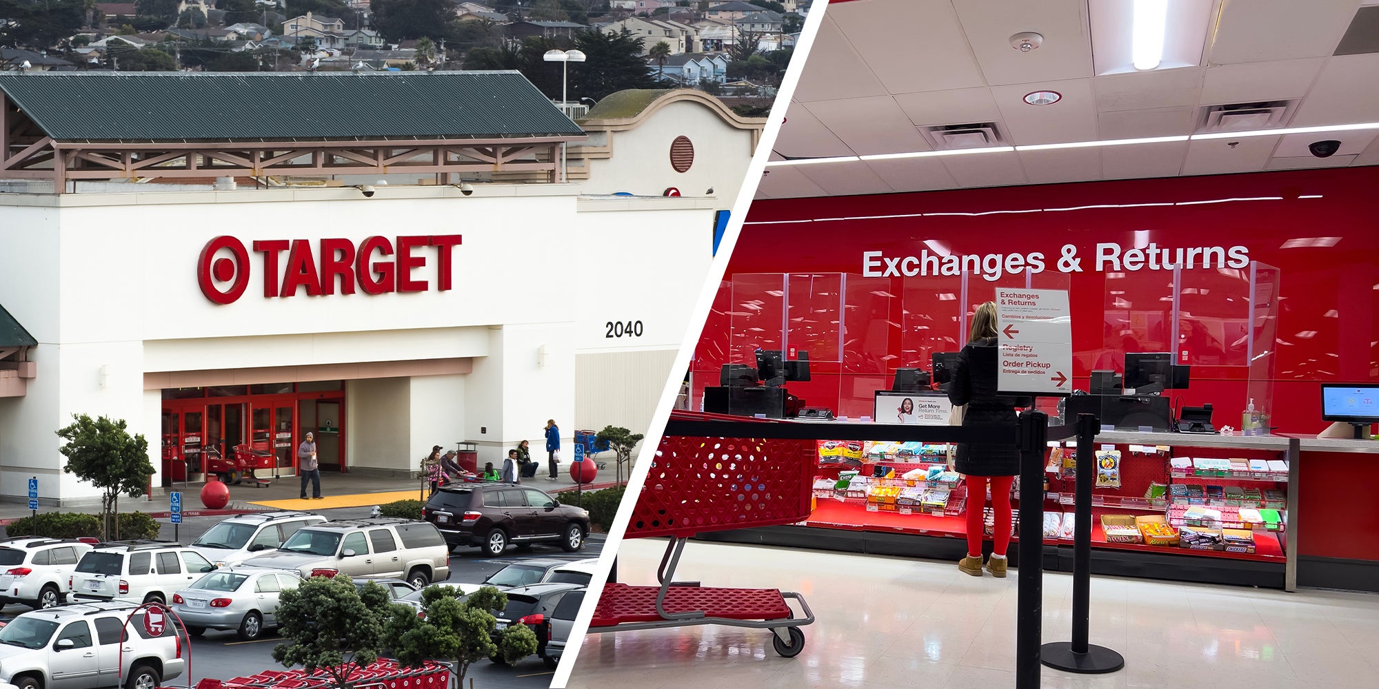 Target Store Front(l) Target Exchange and Return Isle(r)