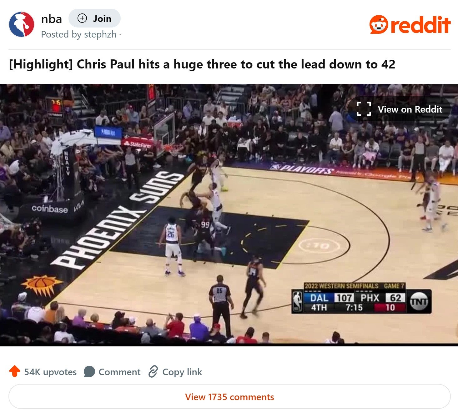 Chris Paul Hits A Huge Three Meme Celebrating A Blowout Defeat