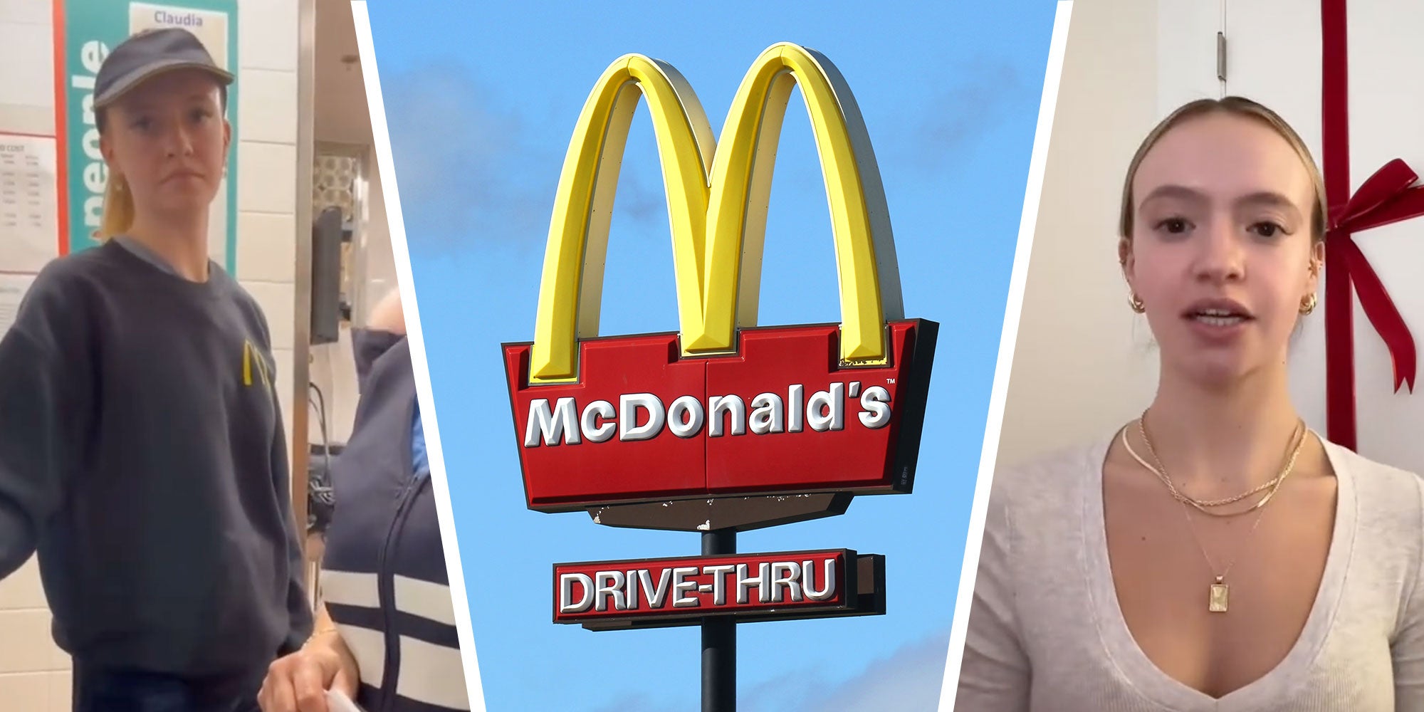 Screenshots of Tiktok user @.222.k06 between a McDonalds sign.