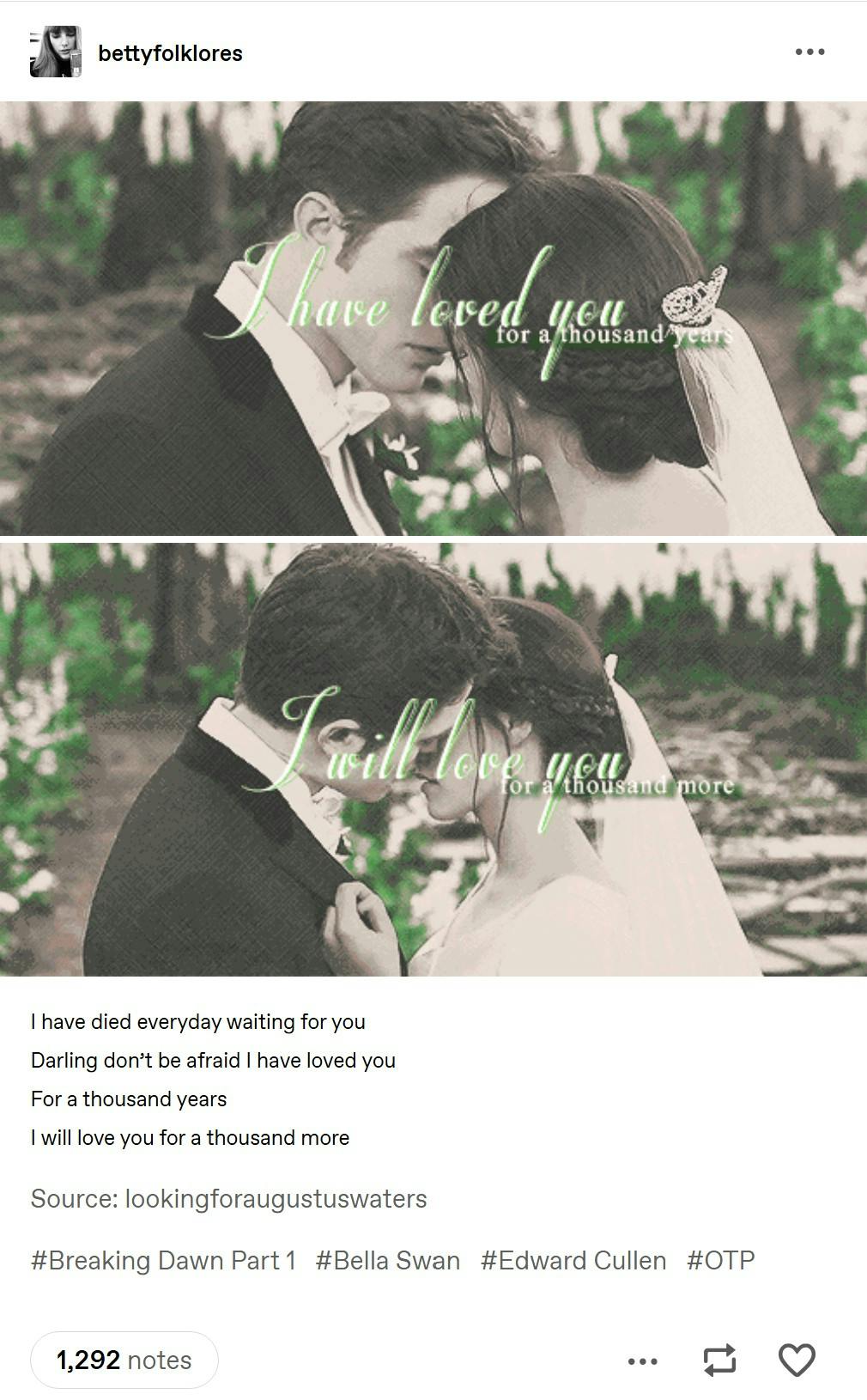 a thousand years twilight edward and bella
