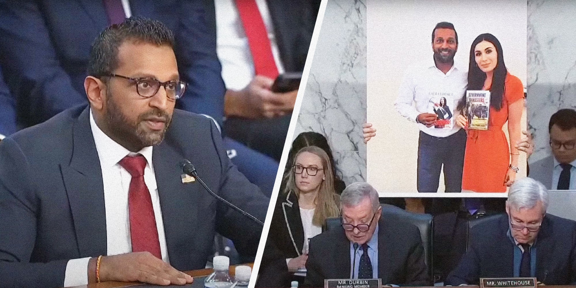 Kash Patel's Shown Huge Laura Loomer Photo At Hearing