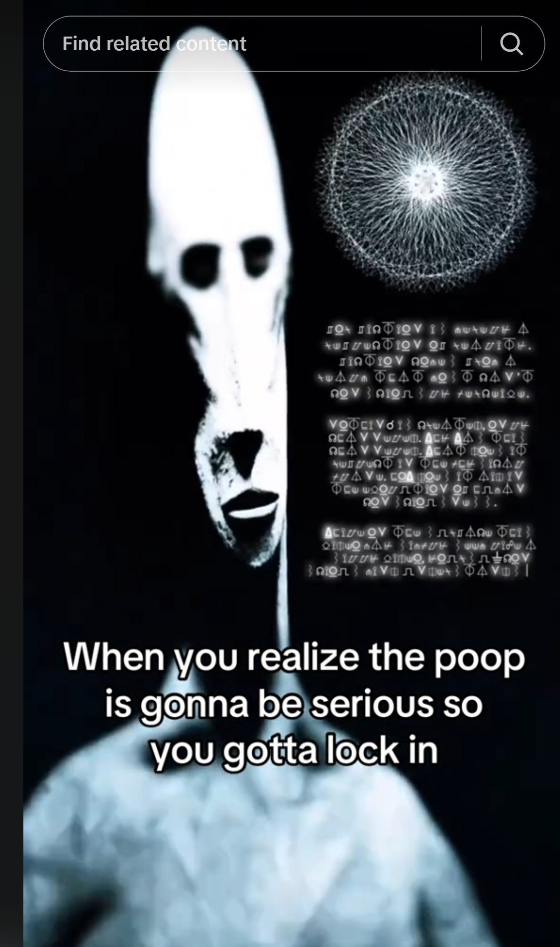 'when you realize the poop is gonna be serious you gotta lock in' locked in alien meme