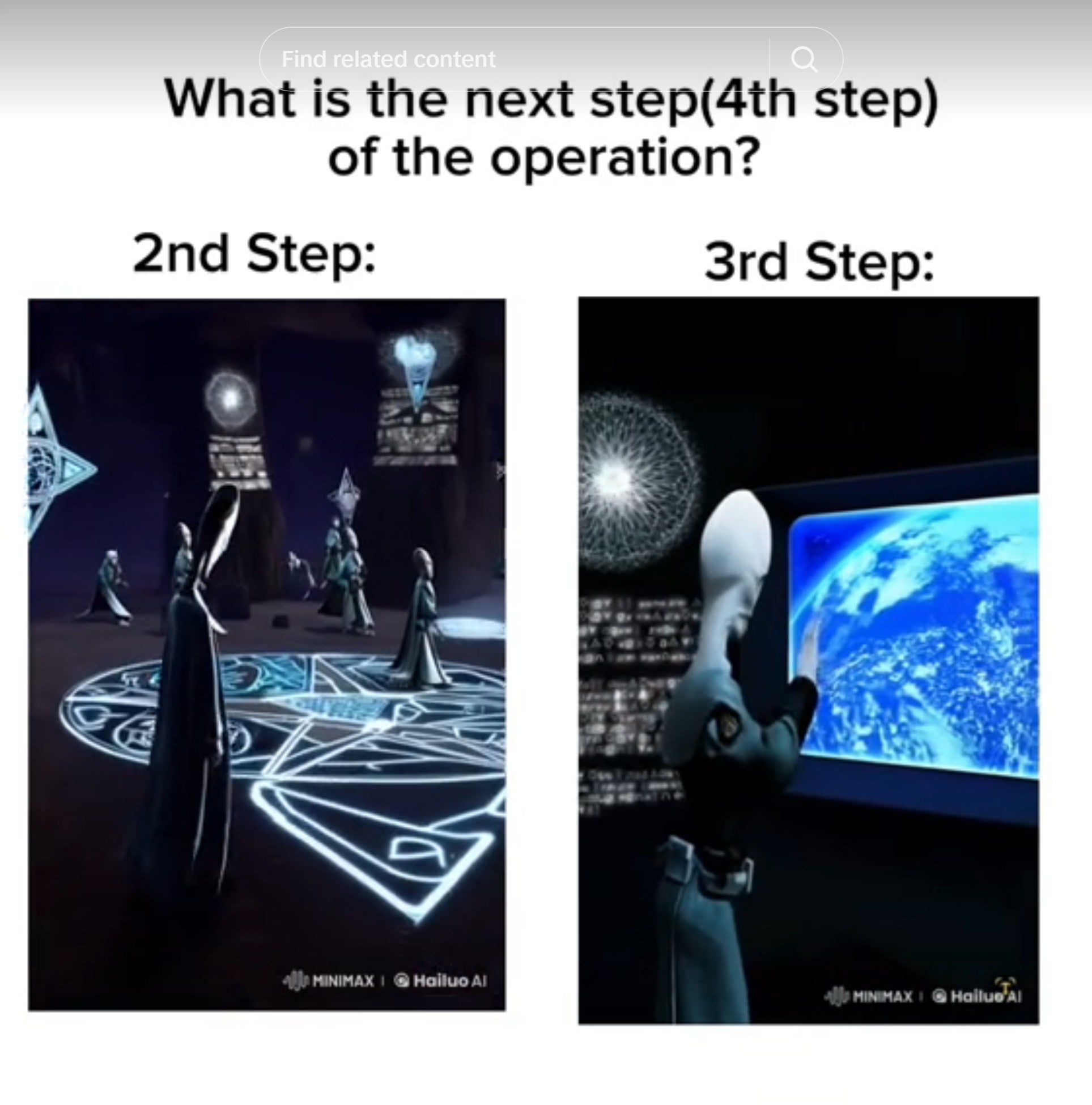 2nd and 3rd step of the operation