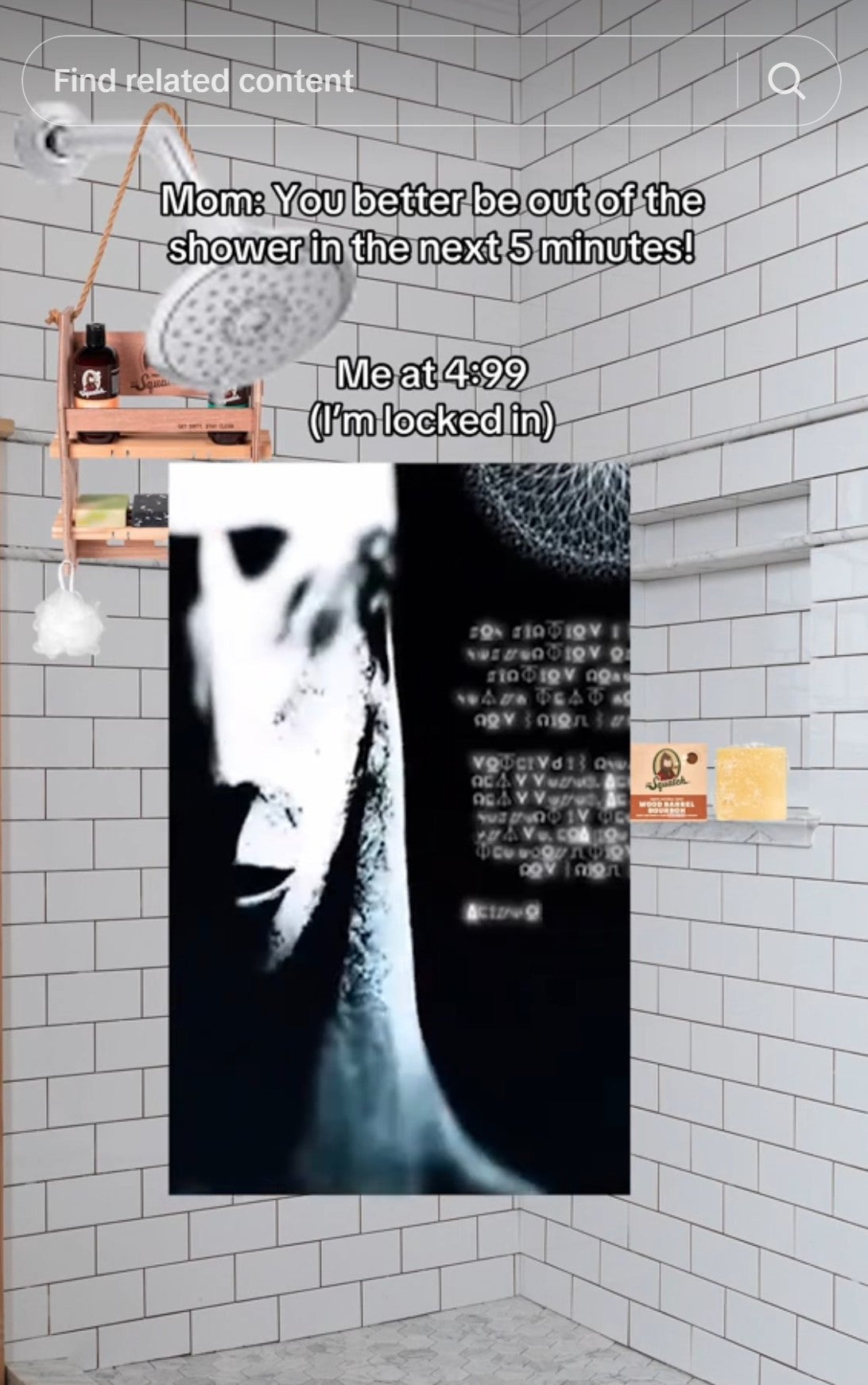 shower locked in alien meme