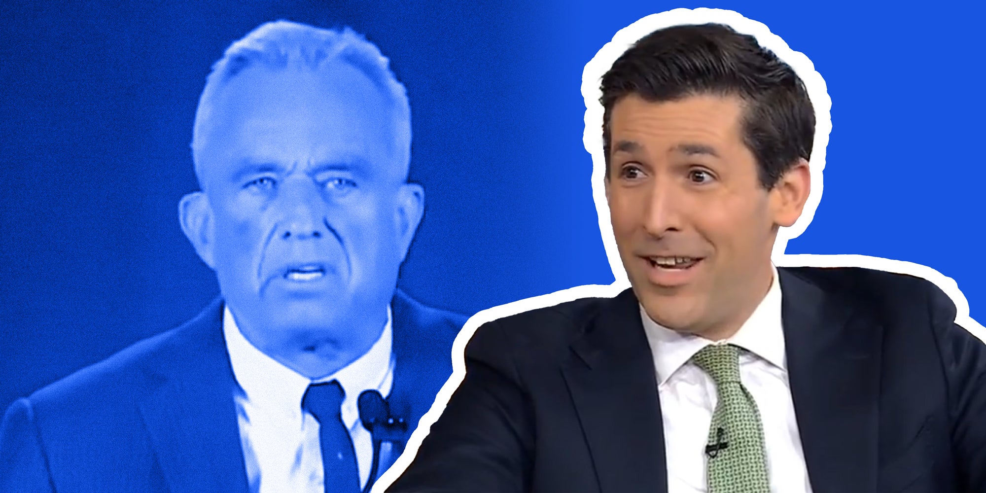 Photo collage of Callie Means and RFK Jr.