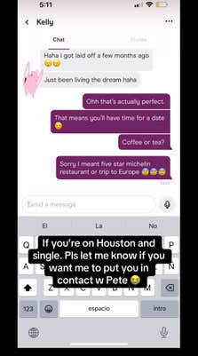 Screenshot of a Hinge experiment conversation.