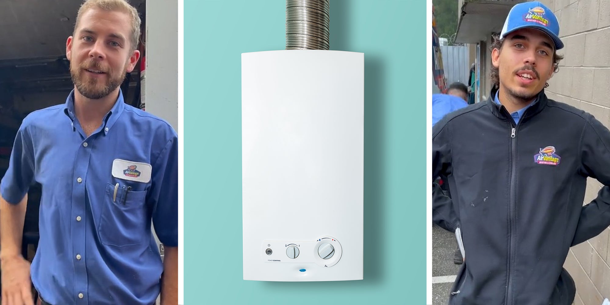 Worker shares best option for Water Tank(l) Water Tank(c) Man wearing uniform shares best options for water tank(r)