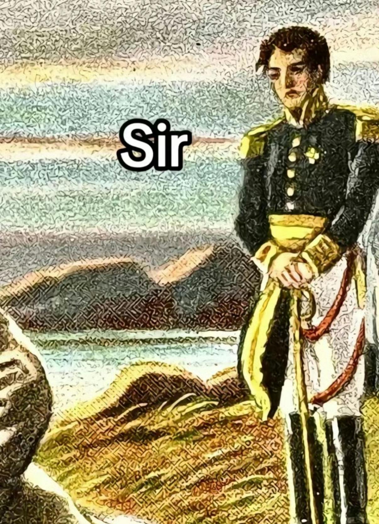 TikTok screenshot of a soldier painting. Text overlay says, 'Sir'