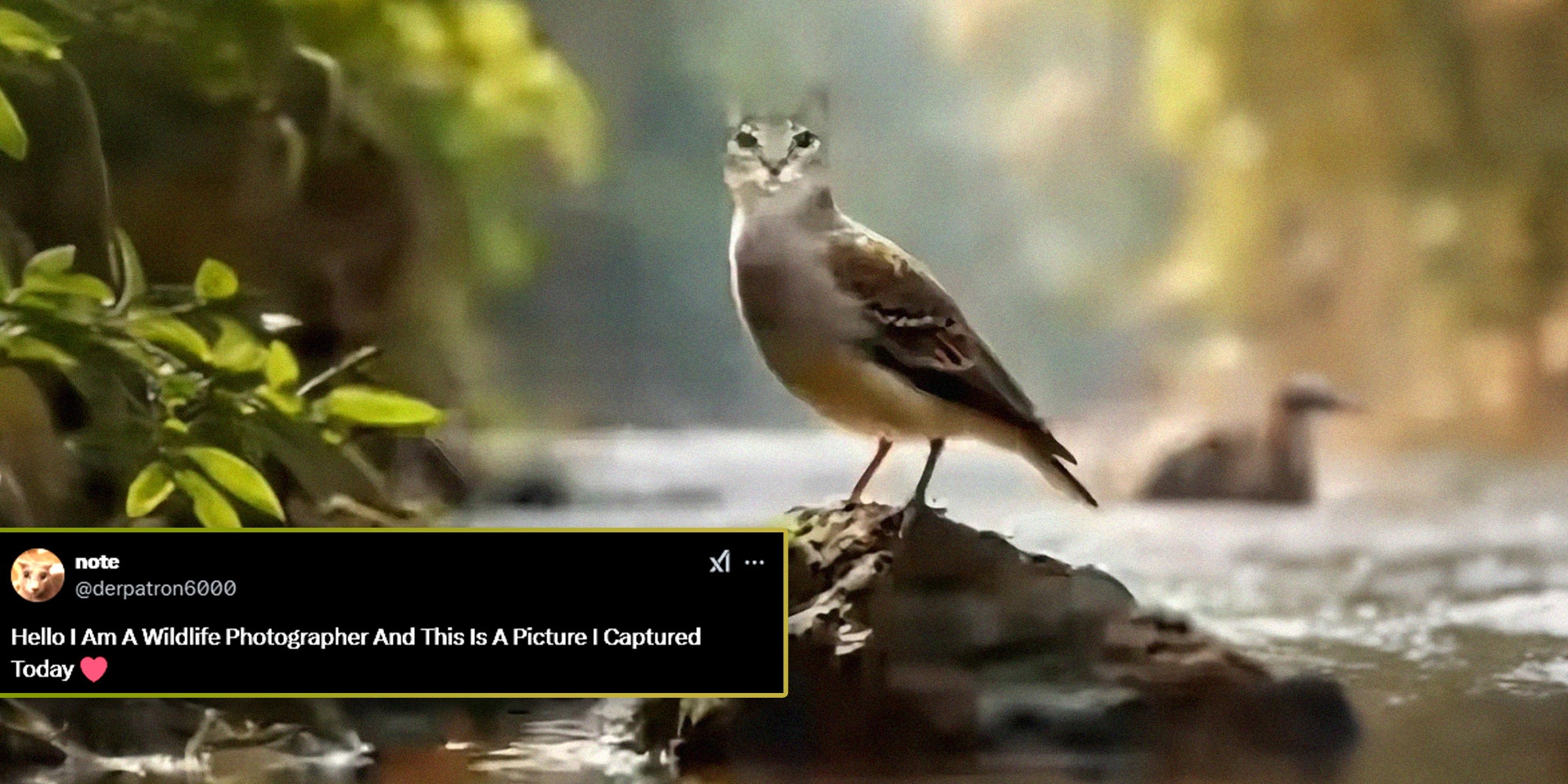 Ai image of a Bird Cat