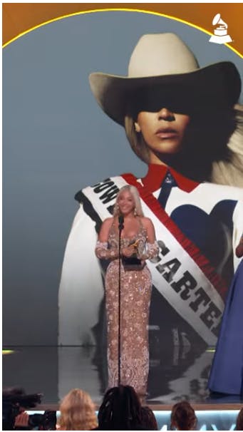 Screenshot of YouTube Short from Grammys beyonce grammys meme