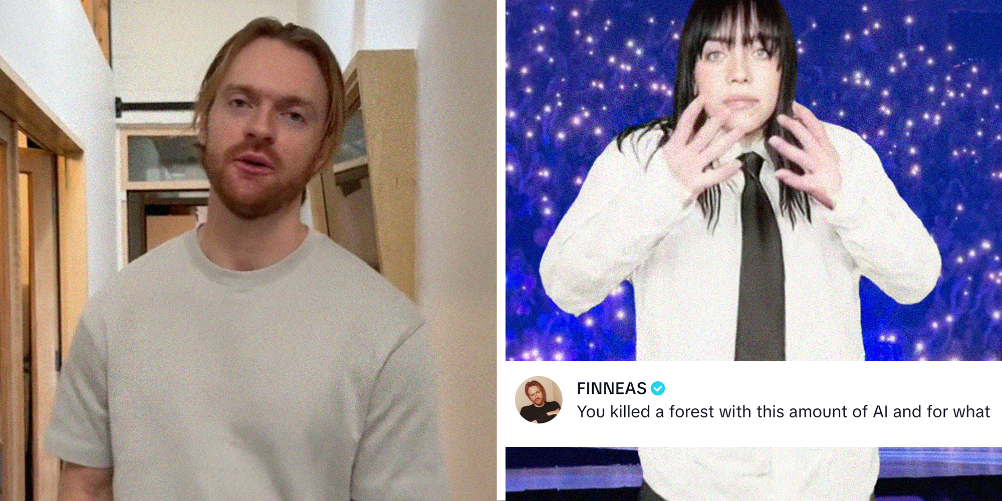 finneas billie eilish ai slop video no tweet social