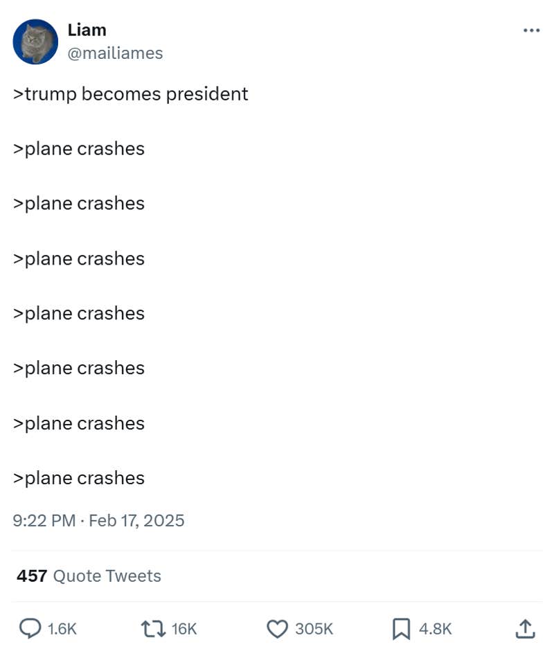 'Many plane crash, no egg': 20 darkly funny plane crash memes