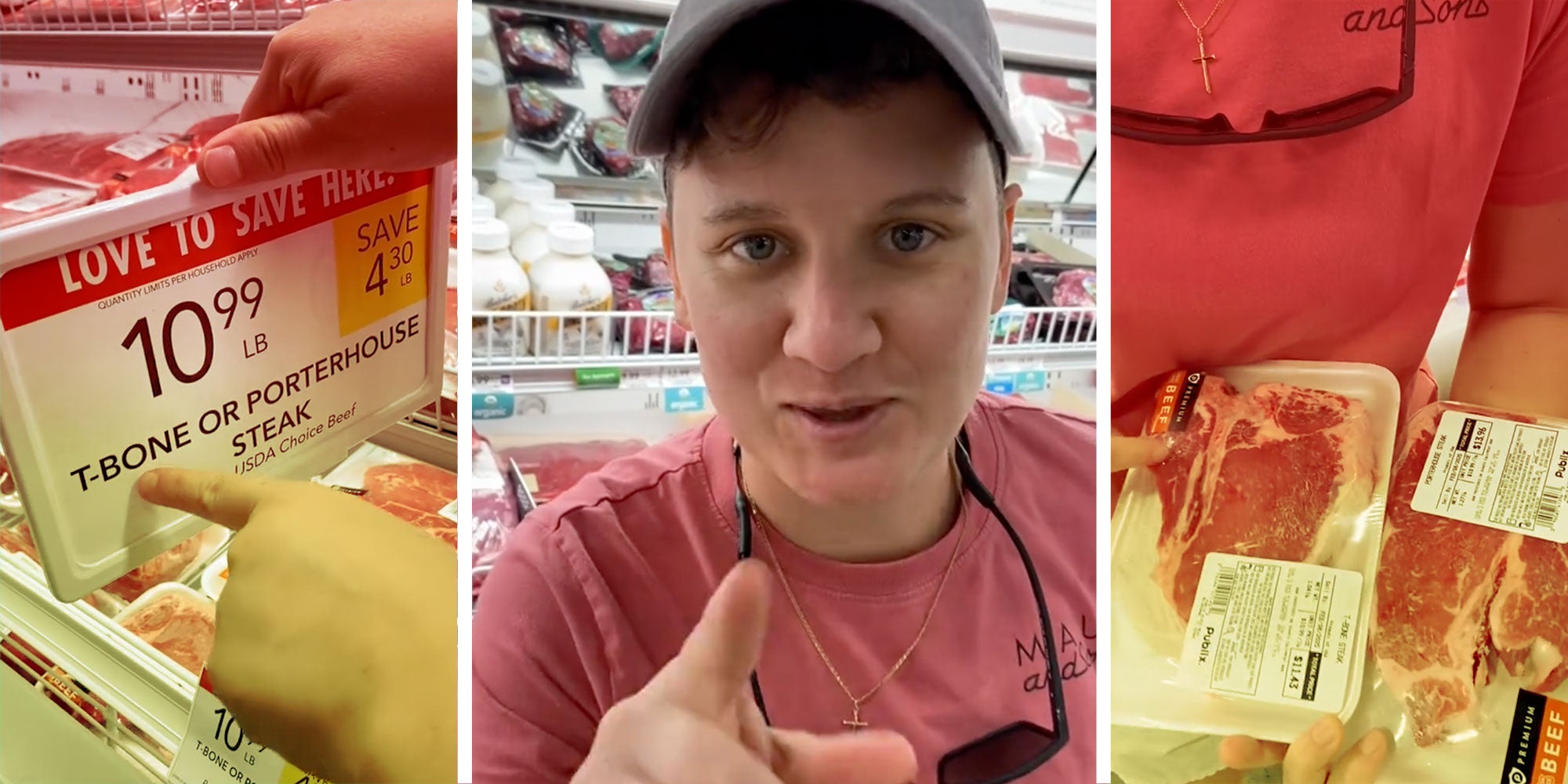 Three side by side screenshots from @abbyinthegalley's Tiktok.