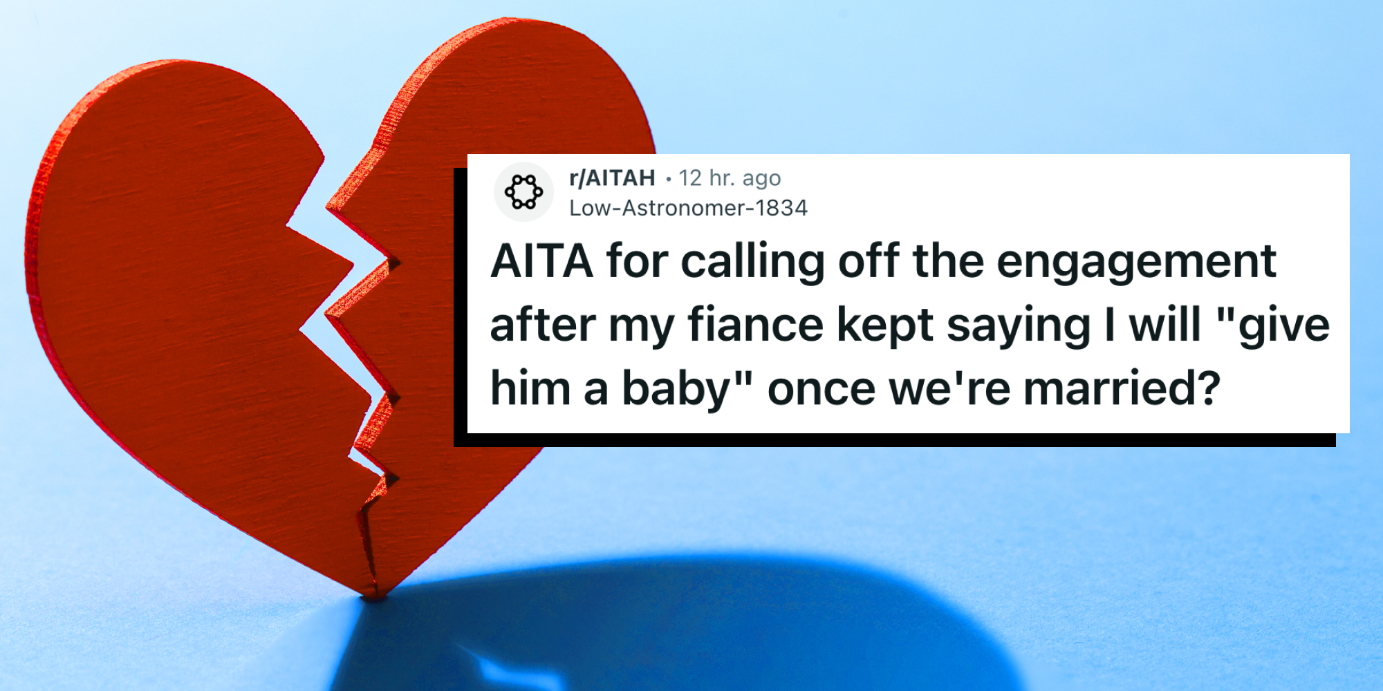 reddit aita fiance says give him a baby