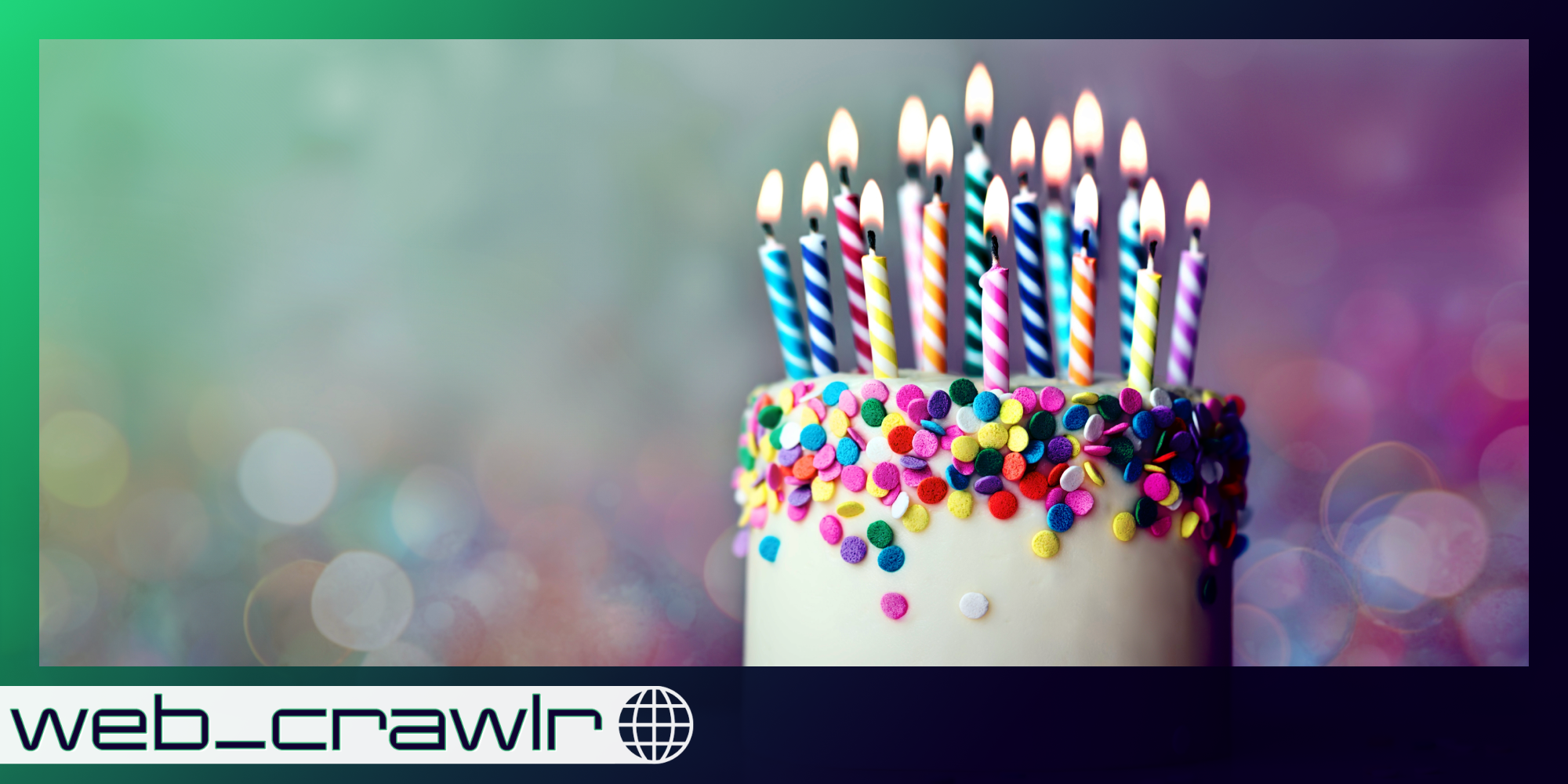 A birthday cake. The Daily Dot newsletter web_crawlr image is in the bottom left corner.