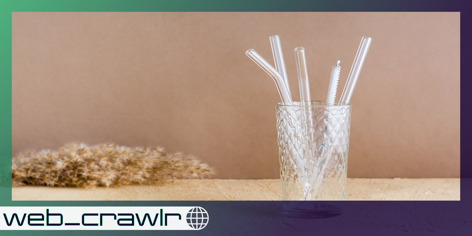 A few glass straws. The Daily Dot newsletter web_crawlr logo is in the bottom left corner.