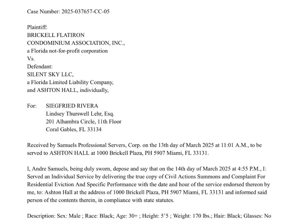 Screenshot of a court order related to the ashton hall morning routine