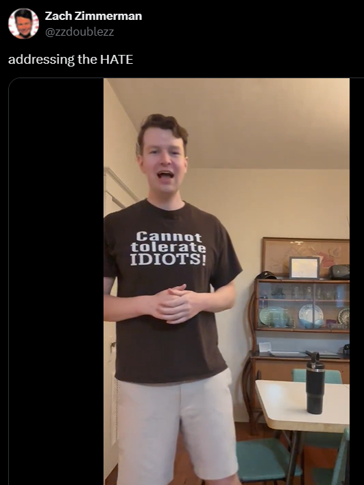 Screenshot from X conversation about date outfit rejection goober