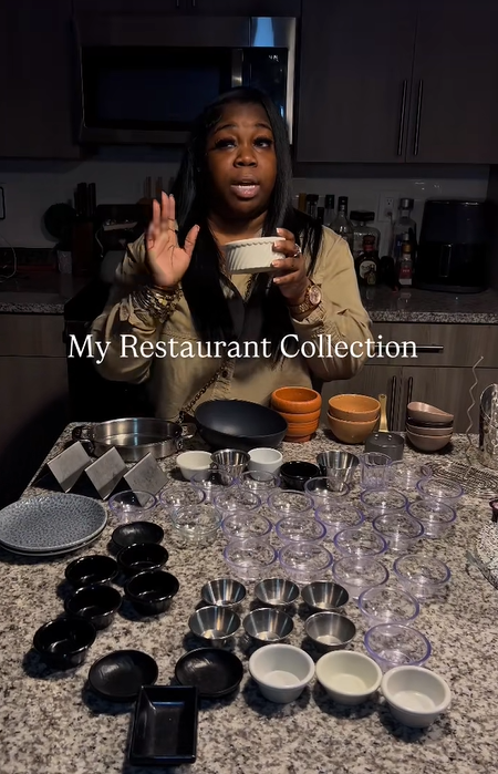 Screenshot from TikTok discussing my restaurant collection
