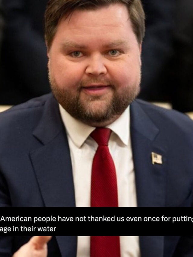 two panel design with a man looking from behind a tree, next to an image of a man looking upset with his hand out front