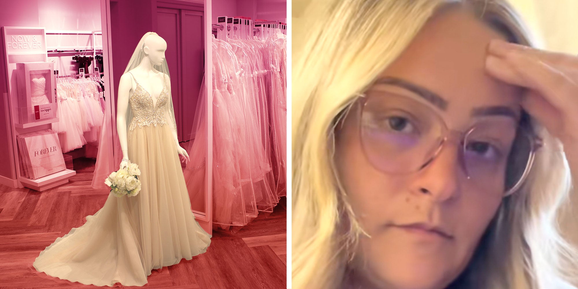 Photo of a Bridal Shop; Screenshot of tiktok user @nessamartinezyt