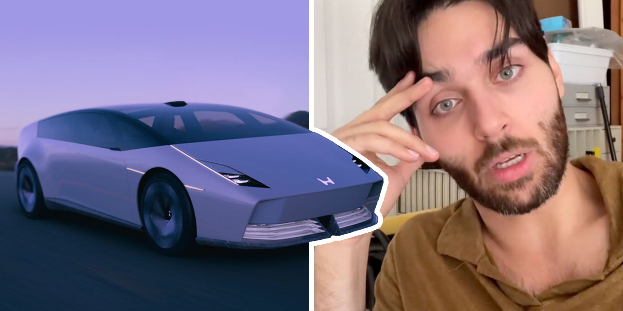 Photo of a Honda 0 Series EV; Screenshot of Tiktok user @peterispeter