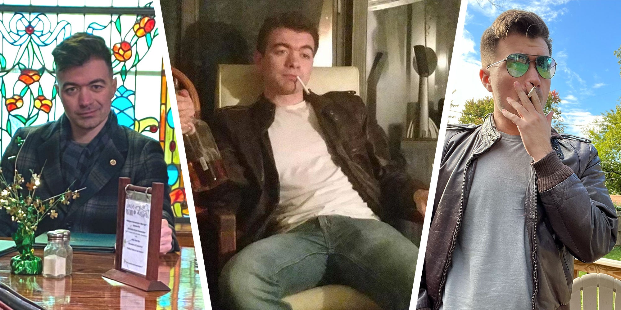 Three photos side by side of @Thenamelessnarcissist.