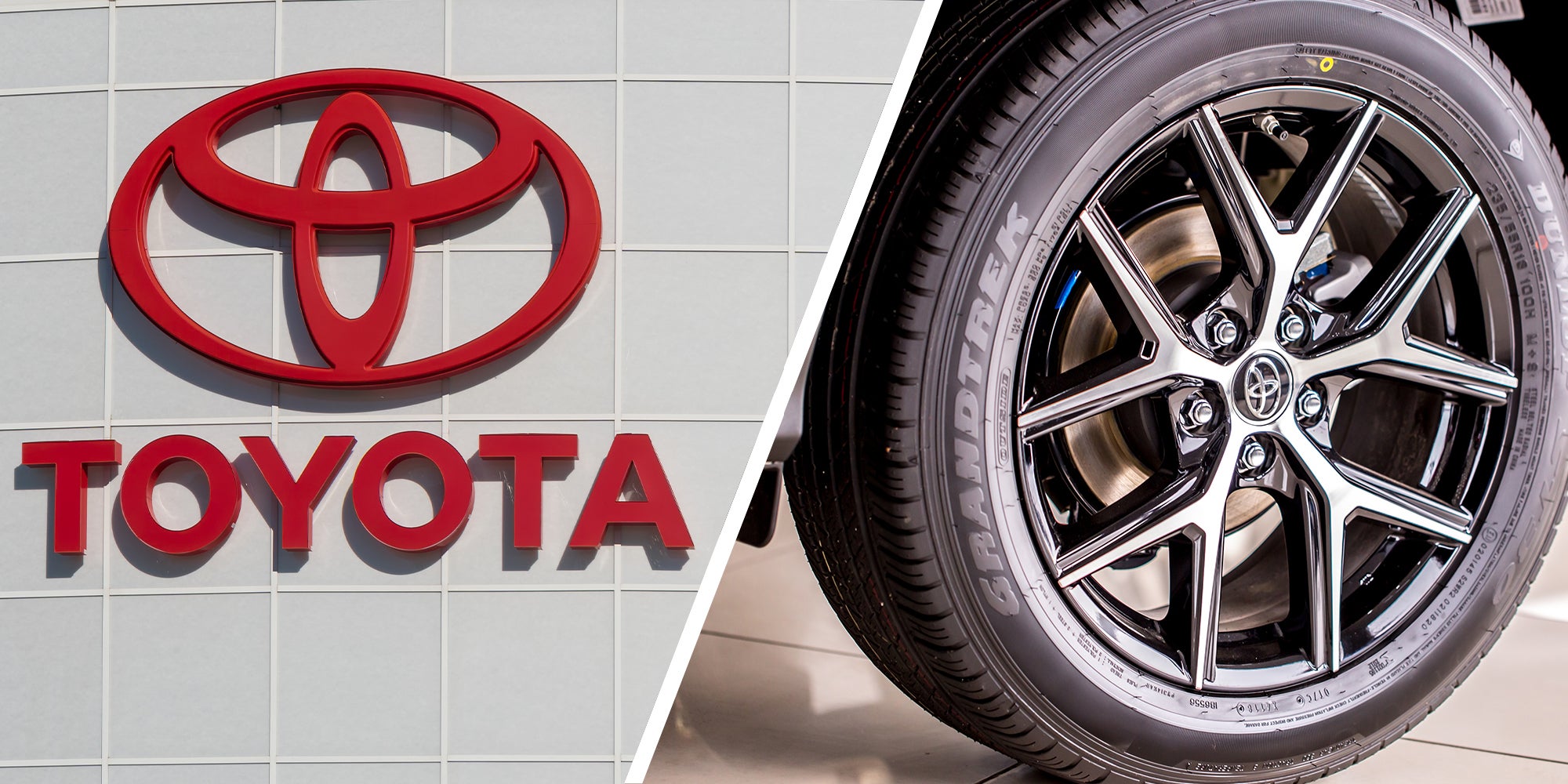 Toyota Dealer Logo(l) Toyota Rim(r)