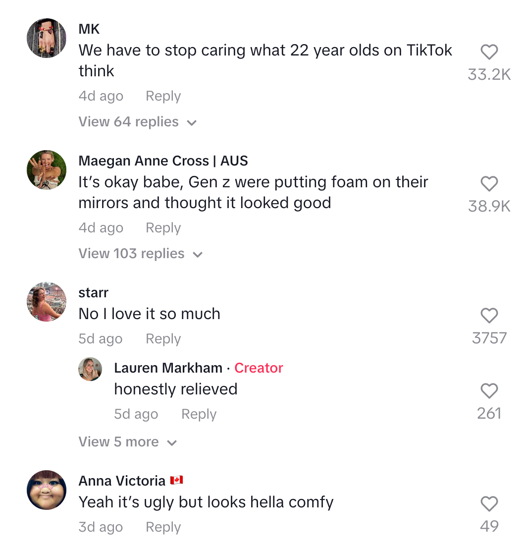 Hating on Gen Z in millennial Green comments