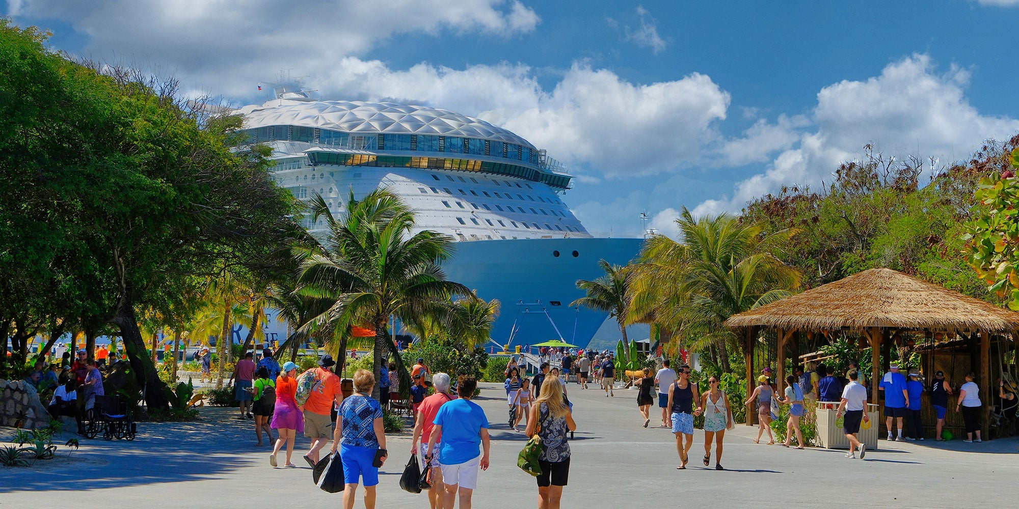 Photo of a Royal Caribbean Cruise Ship in Haiti.