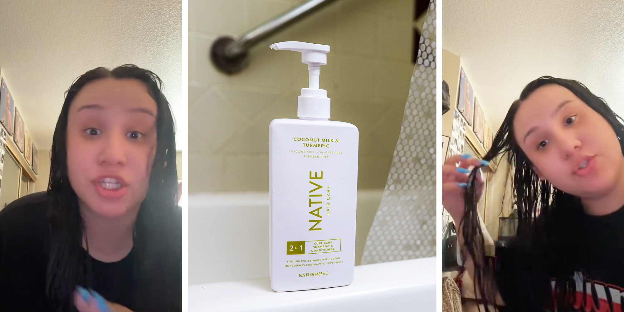 Woman spends 5-6 years growing her hair. Then she switches to Native shampoo