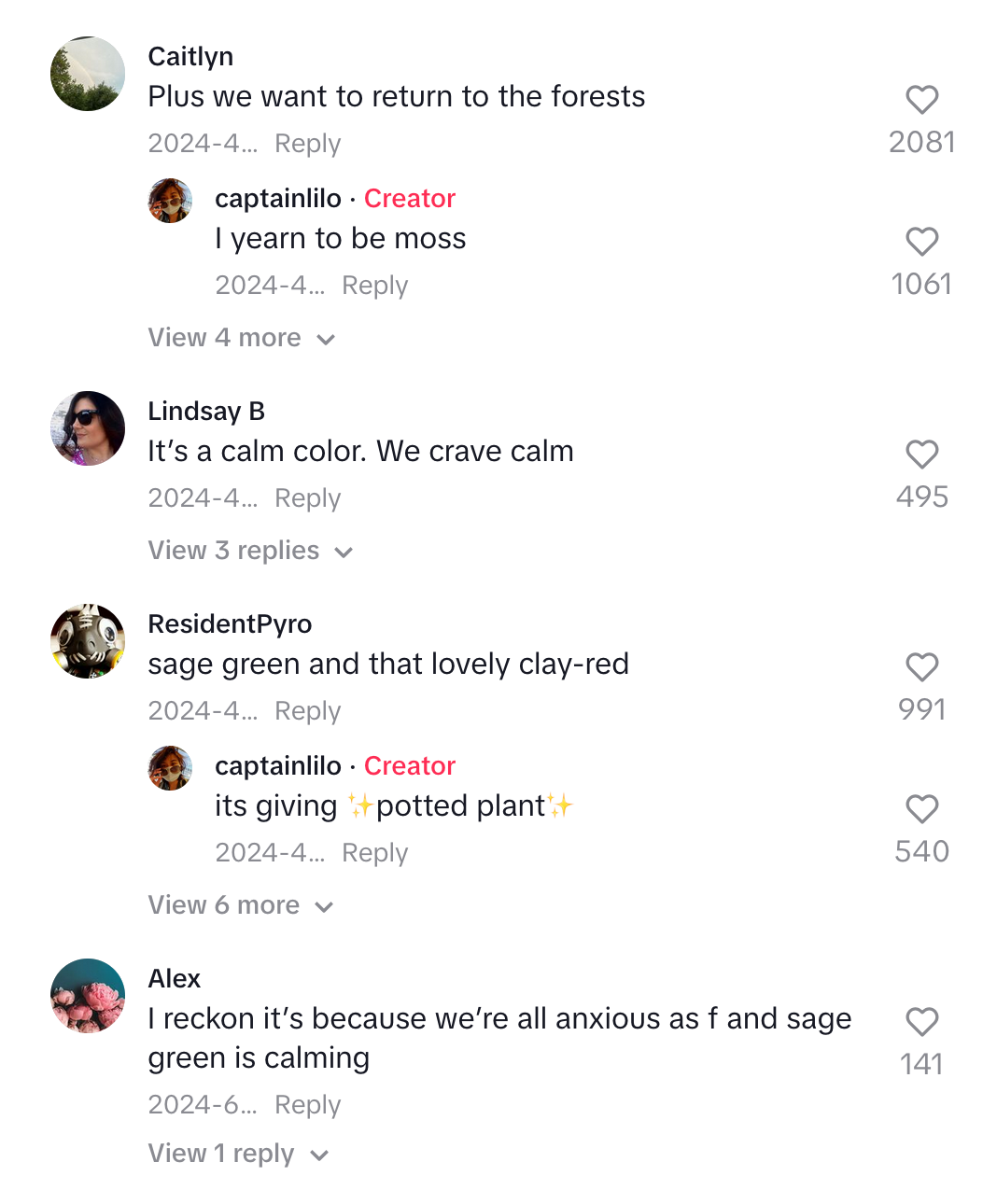 Sage green comments