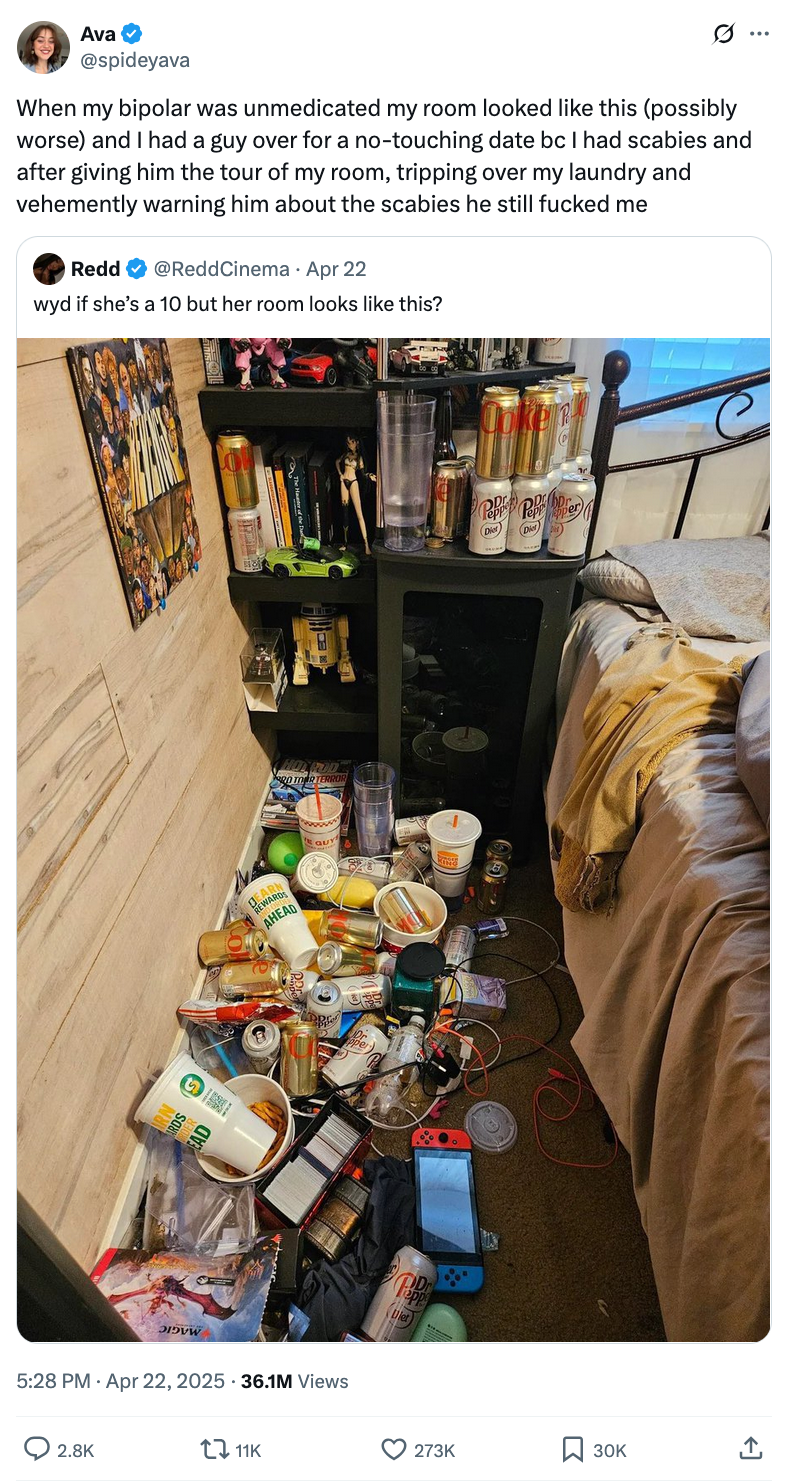 Original X post about scabies