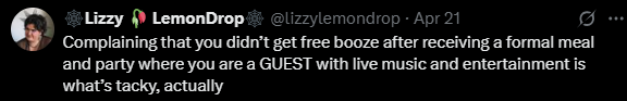 Screenshot of an X post discussing gen z dry weddings