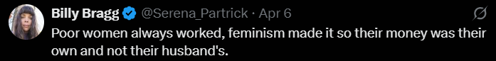 Screenshot from an X post discussing women fought for cubicles