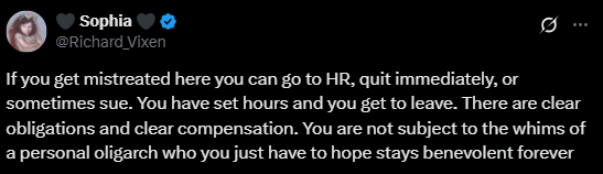Screenshot from an X post discussing women fought for cubicles